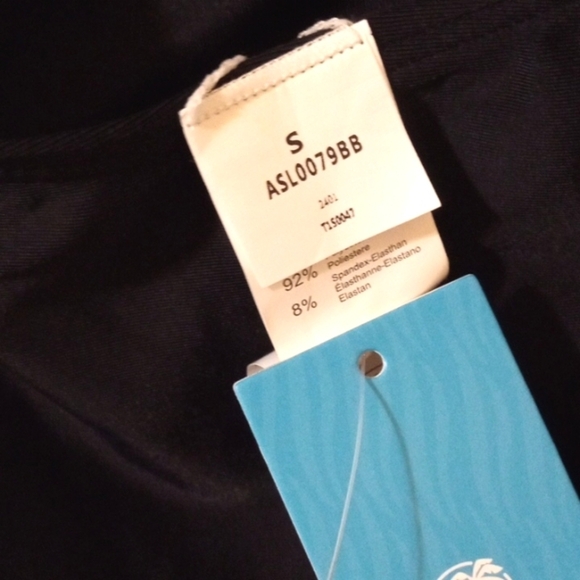 CUPSHE BLACK HALTER WRAP TIE PLUNGE V-NECK ONE PIECE SWIMSUIT SIZE SMALL NWT - Picture 7 of 7